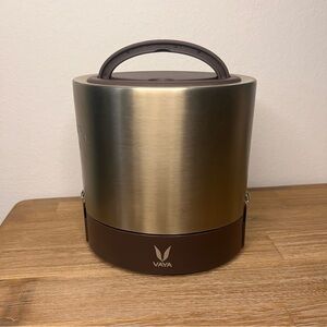 Vaya Insulated Copper-Finished Stainless Steel Lunch Box, 1000 ml, 3 Containers